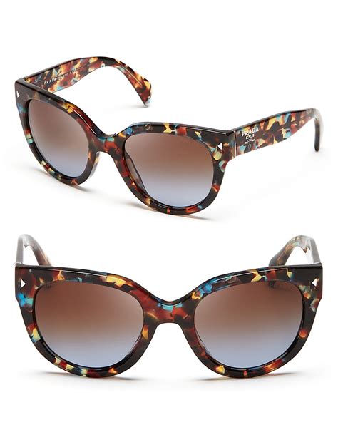 Prada Cat Eye Sunglasses In Blue Lyst