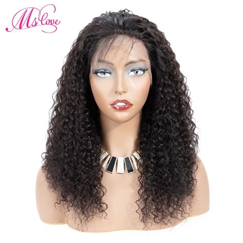Kinky Curly Lace Frontal Wig Density Remy With Baby Hair Brazilian Human Hair Wigs For