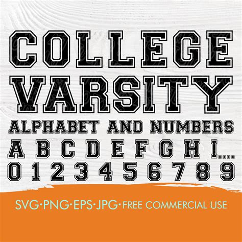 Varsity Font Svg College Font Svg Varsity Alphabet Svg Etsy