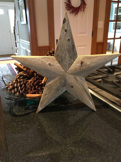 Rustic Wood Star Made From Reclaimed Weathered Cape Cod Etsy