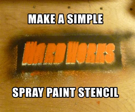 Simple Spray Paint Stencil With Pictures Instructables