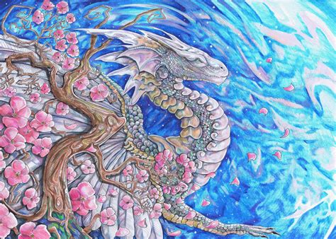 Cherry Blossom Dragon By Dawndelver On Deviantart