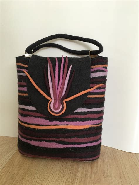 Handmade Felted Wool Handbag Womens Handbag Purse Art Etsy
