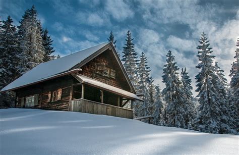 Berghütte Im Winter Foto And Bild Jahreszeiten Winter Landschaften