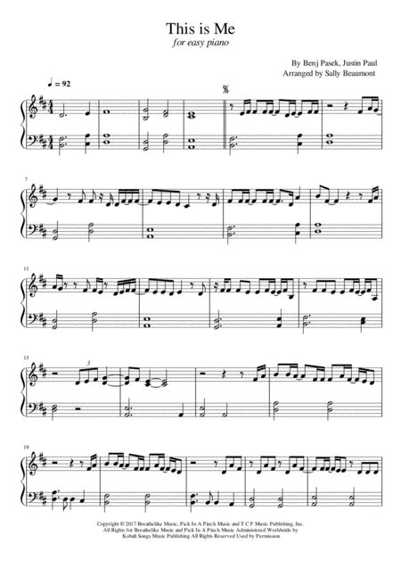 Rewrite The Stars Piano Sheet Music Medium Better
