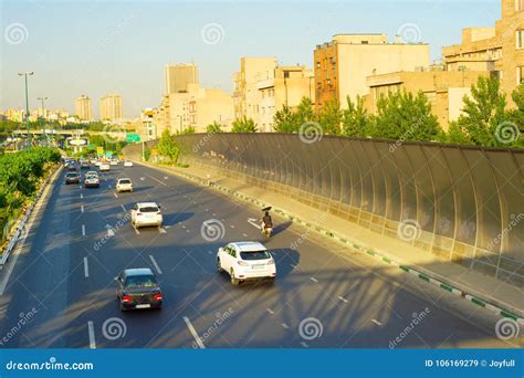 Tehran Road Traffic Iran Editorial Stock Image Image Of Busy 106169279