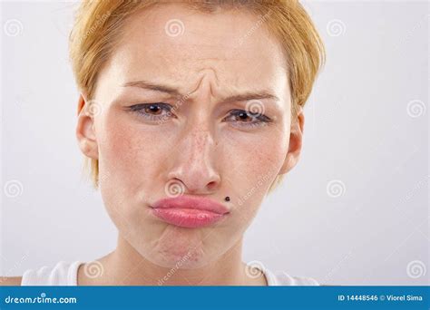 Woman Pulling A Face Stock Photo Image Of Lady Hair 14448546