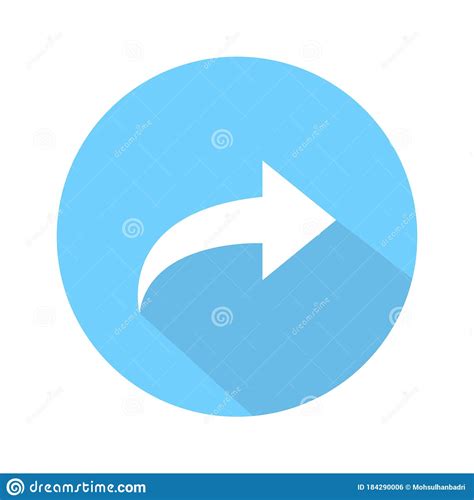 Share Button Icon Vector In Flat Design Modern Arrow Image Stock