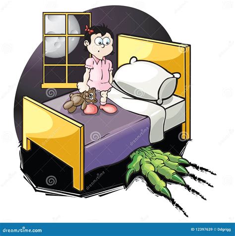 monster under bed stock vector illustration of bedroom 12397639
