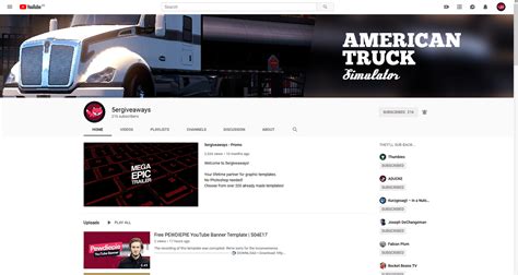 Free Ats And Ets2 Youtube Banner Template 5ergiveaways