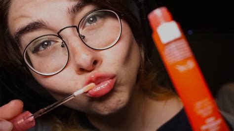 ASMR Lipgloss Application Mouth Sounds YouTube