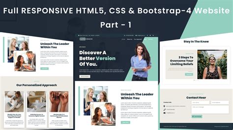 Complete Responsive Landing Page Using Html Css Js And Bootstrap 4