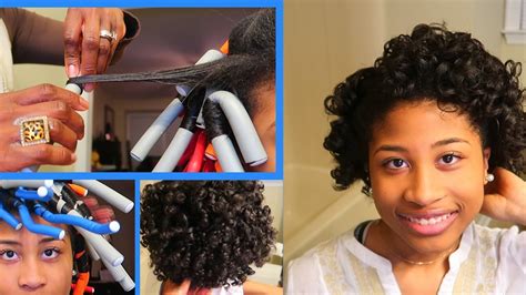 Super Defined Curls W Flexi Rod Set On Natural Hair Youtube