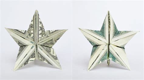 How to make an easy origami star. Money STAR Origami Dollar Tutorial DIY Christmas decoration Idea - YouTube | Christmas origami ...
