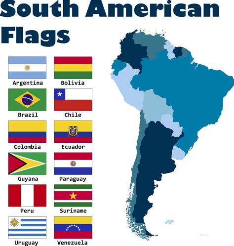 South American Flags South American Country Flag Set From 2000