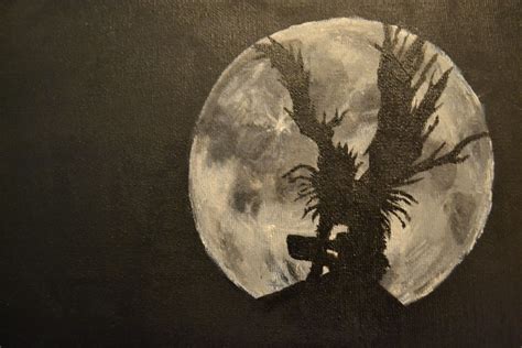 Ryuk From Deathnote Silhouette Silhouette Painting Death Note Art