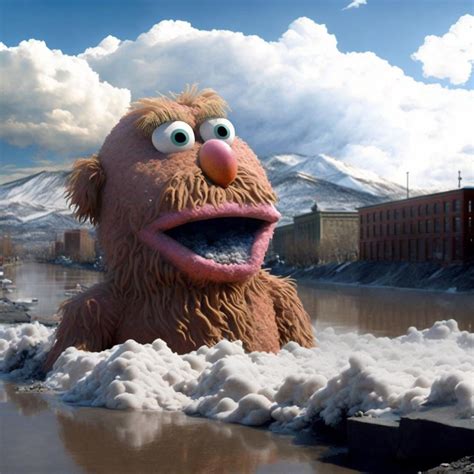 This Giant Muppet Is High Af Rmidjourney