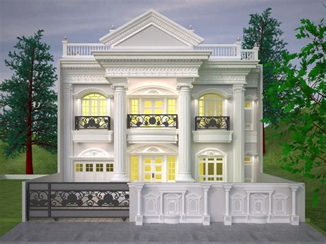 Classic Style House Facade 3d Model Cgtrader