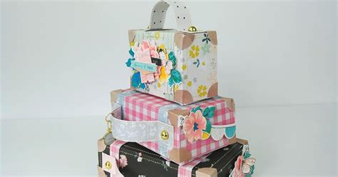 Three Tiered Paper Suitcase Stack