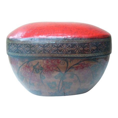 Red Burmese Bamboo Box | Chairish | Bamboo box, Bamboo, Decorative bowls