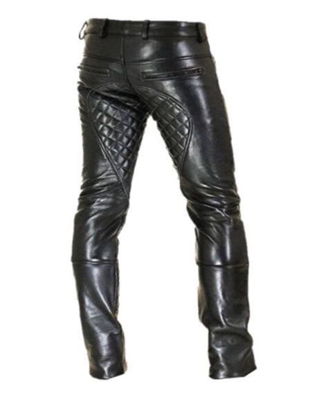 men s real cowhide leather trouser jeans breeches padded etsy canada mens leather pants