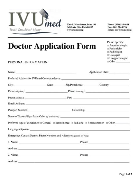 Doctor Application Fill Online Printable Fillable Blank Pdffiller