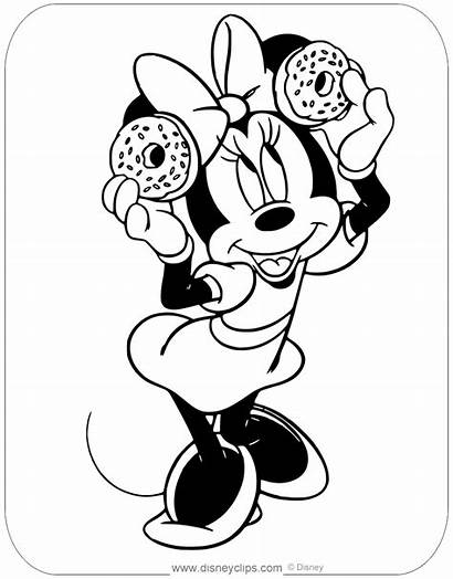 Minnie Coloring Mouse Pages Drink Holding Disneyclips