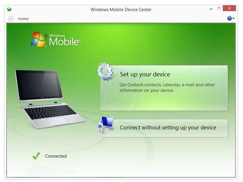 Install Windows Mobile Device Center