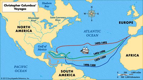 Map Of Columbus Voyage Photos