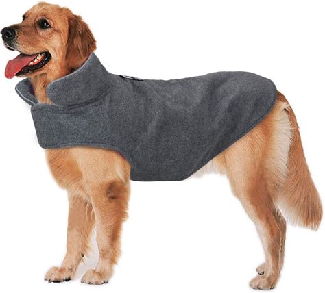 Bwiv Large Medium Dog Coats Warm Reversible Belly Protect With Leash