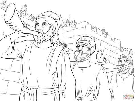 Joshua And The Wall Of Jericho Coloring Pages Coloring Home