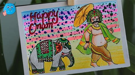 Onam festival of kerala line drawing. Happy Onam Festival Greeting Card Drawing for Beginners ...