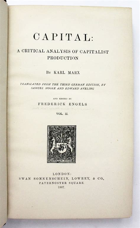 capital a critical analysis of capitalist production par marx karl 1887 lucius books
