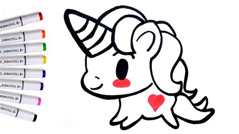 ️ Como Dibujar Unicornio Kawaii Dibujos De Unicornio De Arco Iris