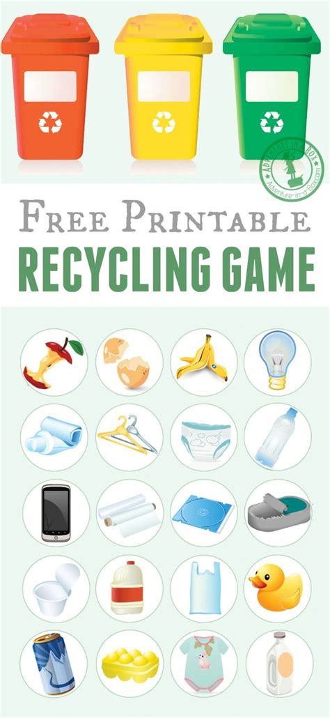 Recycling Sorting Game Recycling Games Recycling Activities Earth