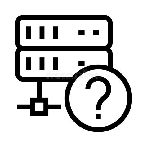 Server Help Vector Glyphs Icon Stock Vector Illustration Of Research