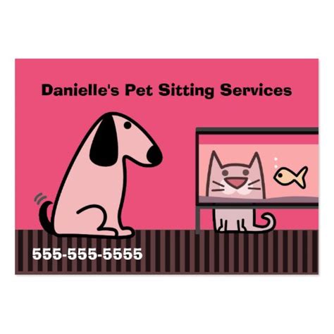 Find customizable business cards, flyers, and coupons to help bring your pet sitter business to the next level. Pet Sitter's Business Red Large Business Cards (Pack Of 100) | Zazzle
