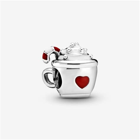 Cocoa And Candy Cane Charm Silver Pandora Us Charms Pandora New