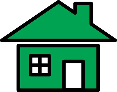Green Home Icon Clip Art At Vector Clip Art Online Royalty