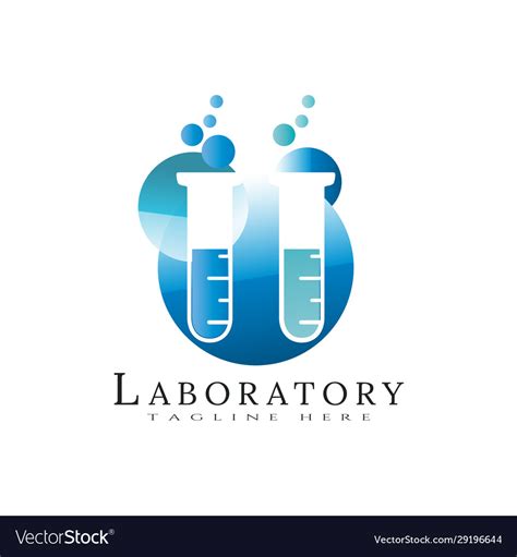 Laboratory Logo Design Medical Lab Icon Royalty Free Vector