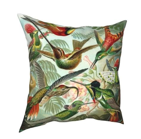 Hummingbirds Cushion Cover Bird Colorful Pillow Cover For Sofa Etsy