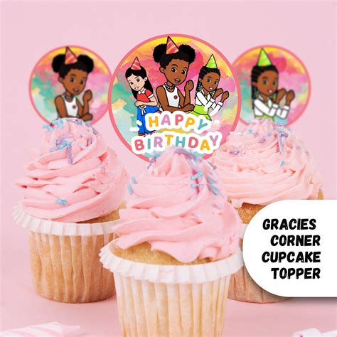 Gracies Corner Cupcake Toppers Gracies Corner Birthday Etsy Australia