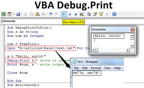 VBA Debug Print How To Use Debug Print To Analyze VBA Code Output