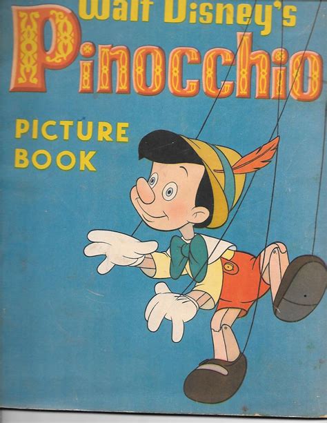 Pinocchio Picture Book Par Walt Disney Very Good Soft Cover 1940
