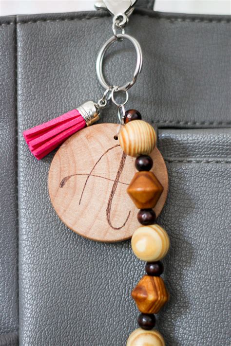 Wood Burned Personalized Keychains Pretty Handy Girl