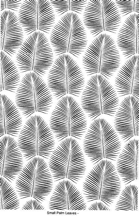 Motif Feuilles De Palmiers En Noir Et Blanc Palmtree Leafs Pattern In