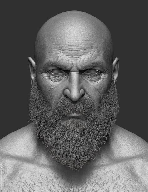 Artstation Kratos God Of War Sergey Solop Low Poly Character