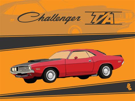 Dodge Challenger Vector By Rasam Naghibi On Dribbble