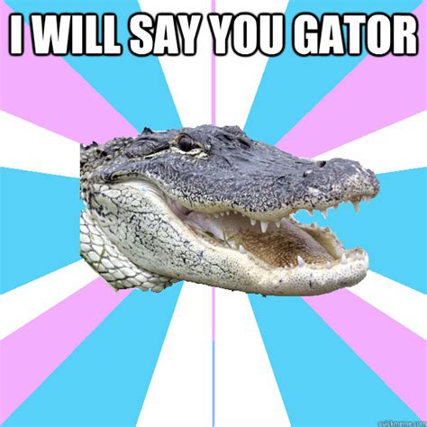 I Will Say You Gator Alligator Ally Quickmeme