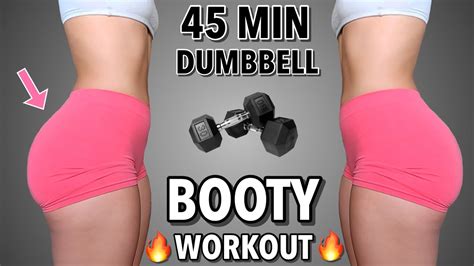 45 Min Intense Dumbbell Glute Workout 🍑🔥 Best Booty Exercises To Grow